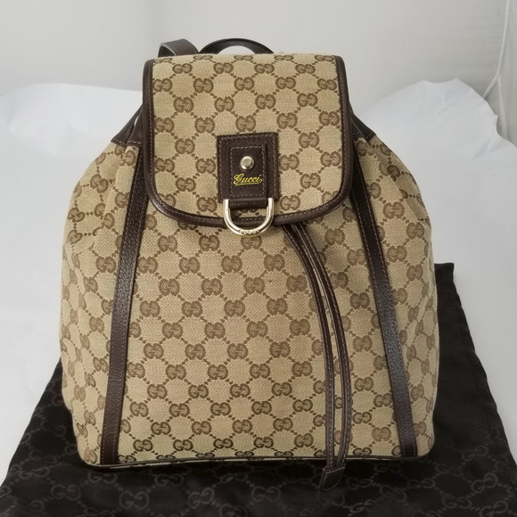 gucci monogram backpack